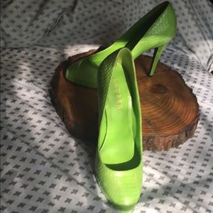 Ralph Lauren green heels